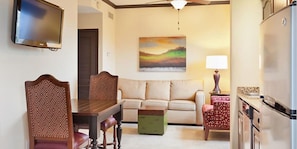 Condo, 1 Bedroom, Kitchen | Living area | Flat-screen TV