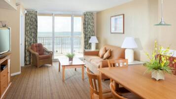 Suite, 1 Bedroom, Kitchen | Living area | Flat-screen TV