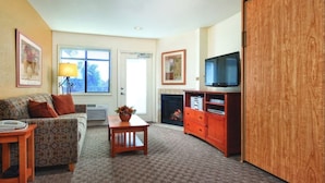 House, 1 Bedroom | Living area | TV, fireplace, video library - Grand Lake 57020 (Afton)