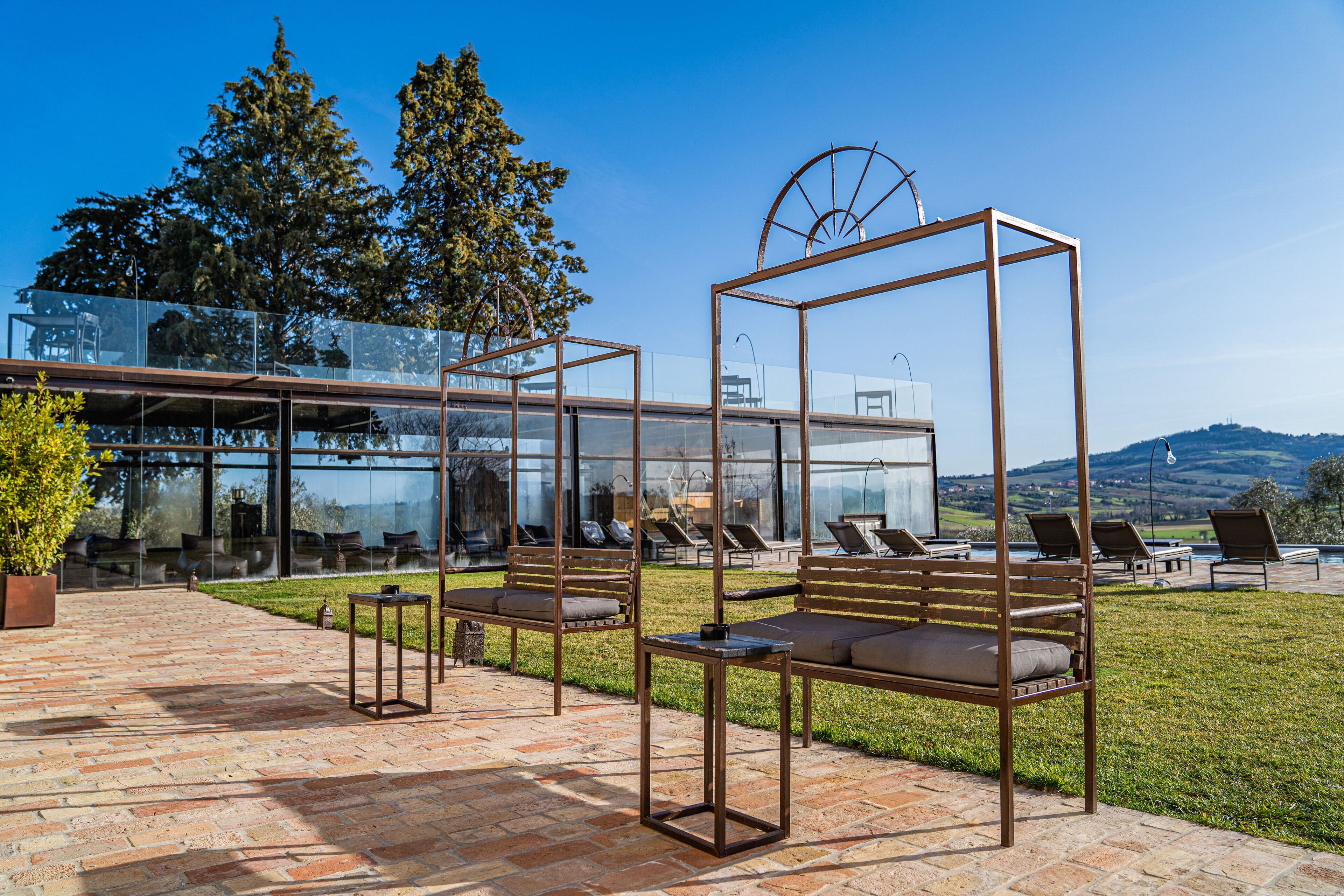 Outdoor pool, open 9:00 AM to 10:00 PM, sun loungers