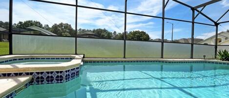 A heated pool