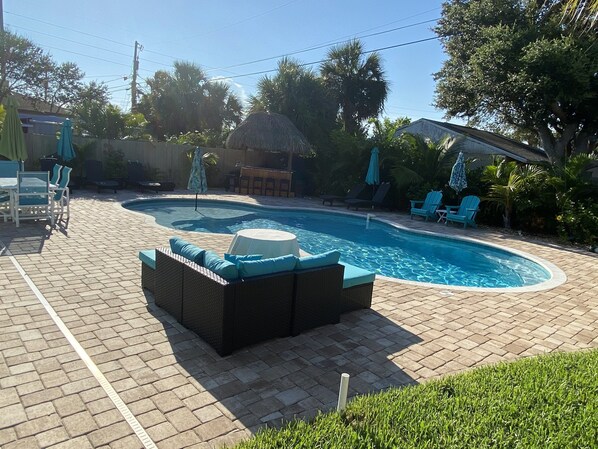 Outdoor pool, a heated pool