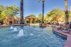 Outdoor pool, a heated pool