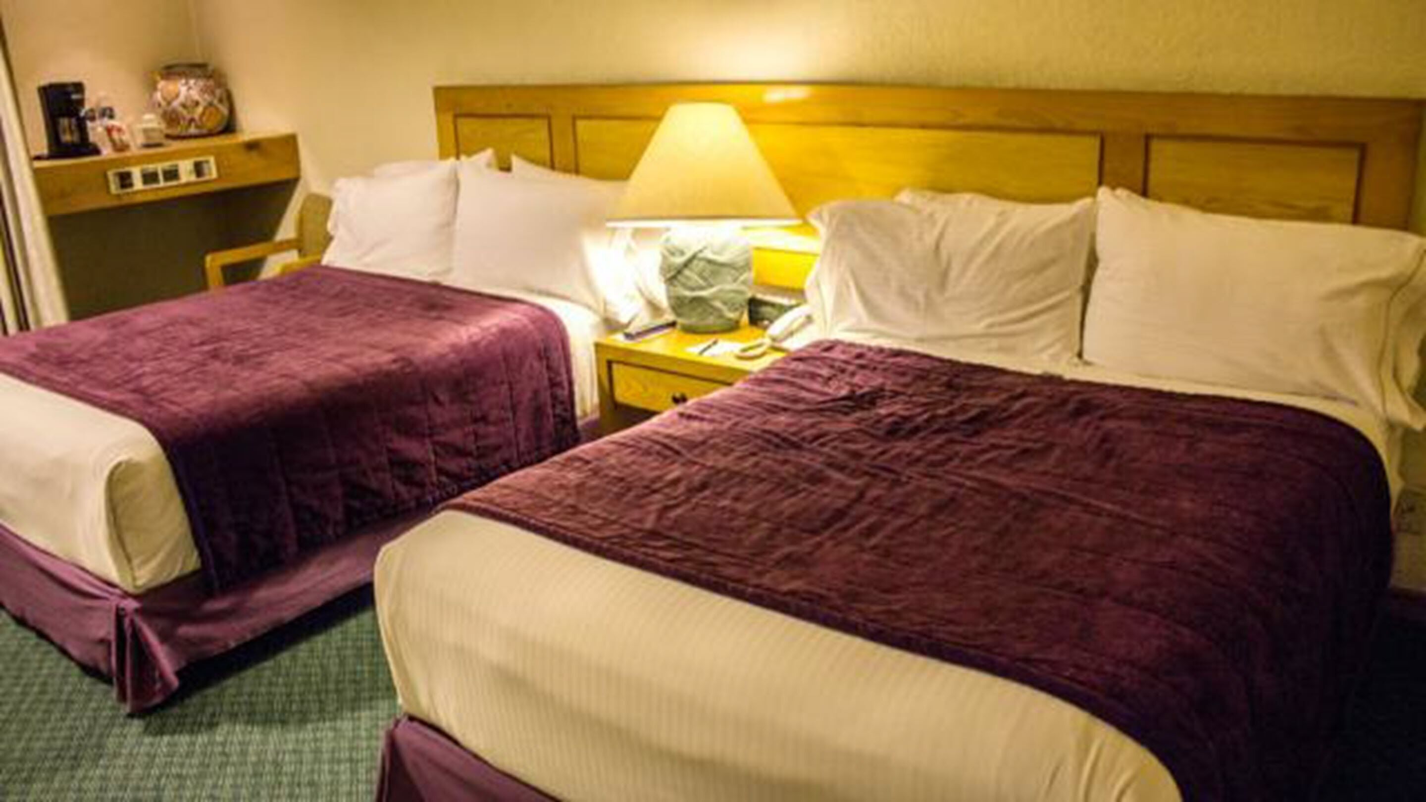 traditional double room, 2 double beds, non smoking, garden view | desk, iron/ironing board, free wifi, bed sheets