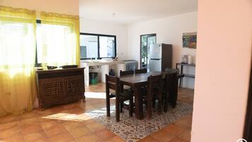 Villa, Beachfront | Private kitchen | Full-sized fridge