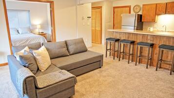 Televisión, chimenea y reproductor de DVD