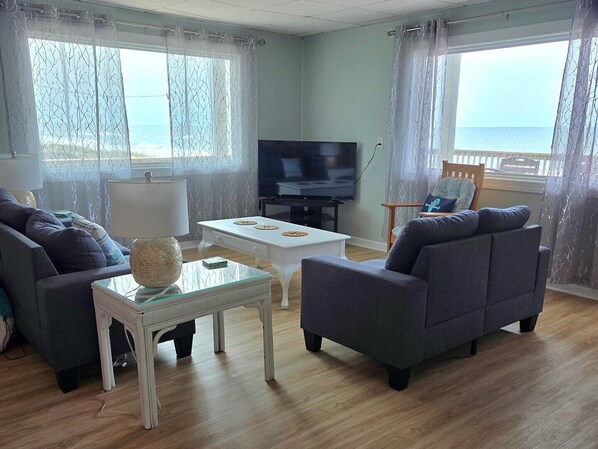 TV, DVD player, books