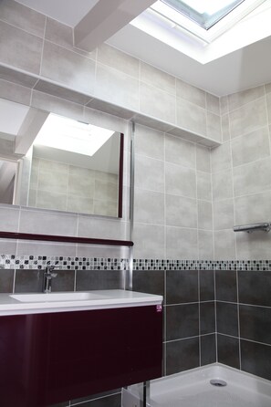 Dusche, Haartrockner, Toilettenpapier