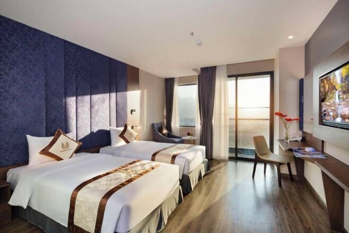 17 sovrum, sängtillbehör av högsta kvalitet och minibar