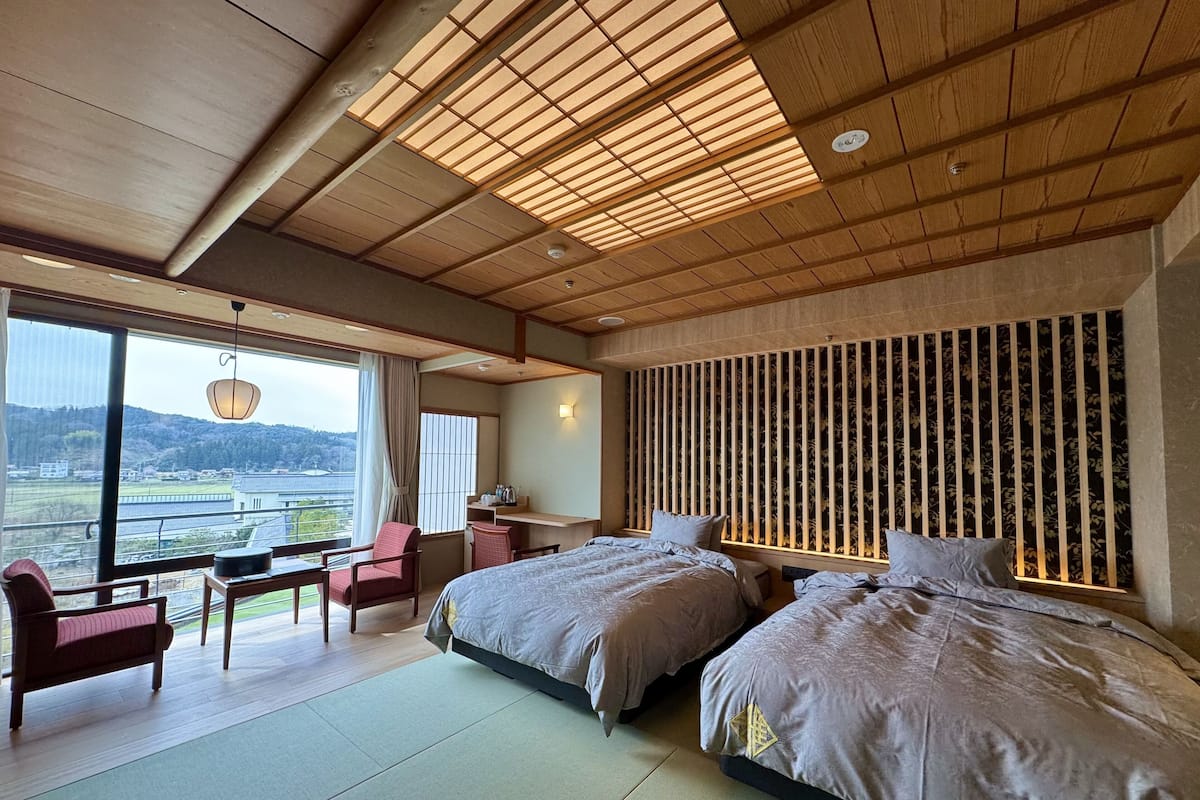 Superior-rum - icke-rökare (Japanese Style) | Värdeförvaringsskåp på rummet, mörkläggningsgardiner och gratis wi-fi