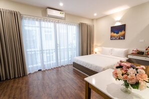 In-room safe, desk, blackout curtains, soundproofing - Fukurai Boutique Apartments Ha Noi (Hanoi)