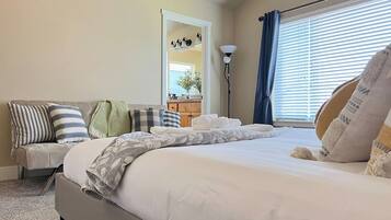 4 bedrooms, iron/ironing board, travel crib, WiFi