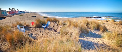 Vlak bij het strand
