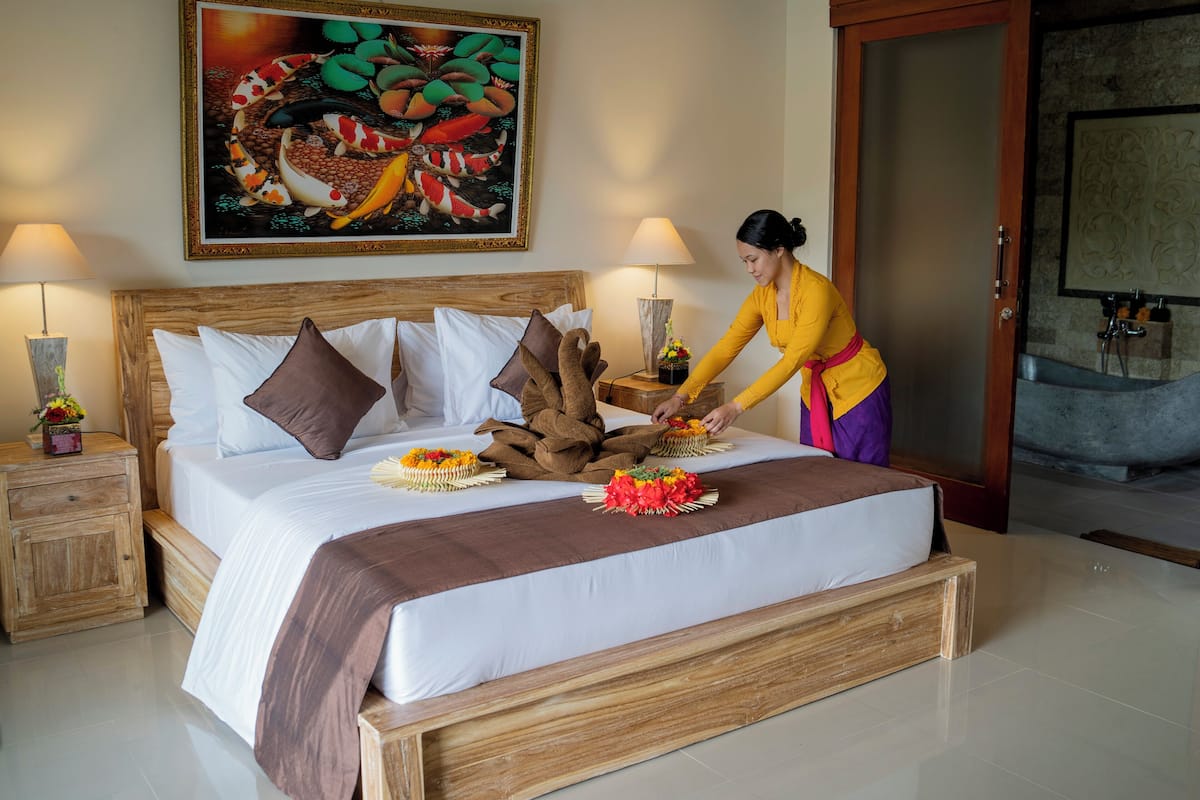 デラックス ルーム キングベッド 1 台 禁煙 マウンテンビュー | 6 室のベッドルーム、ピロートップベッド、ミニバー (無料)、セーフティボックス (室内)