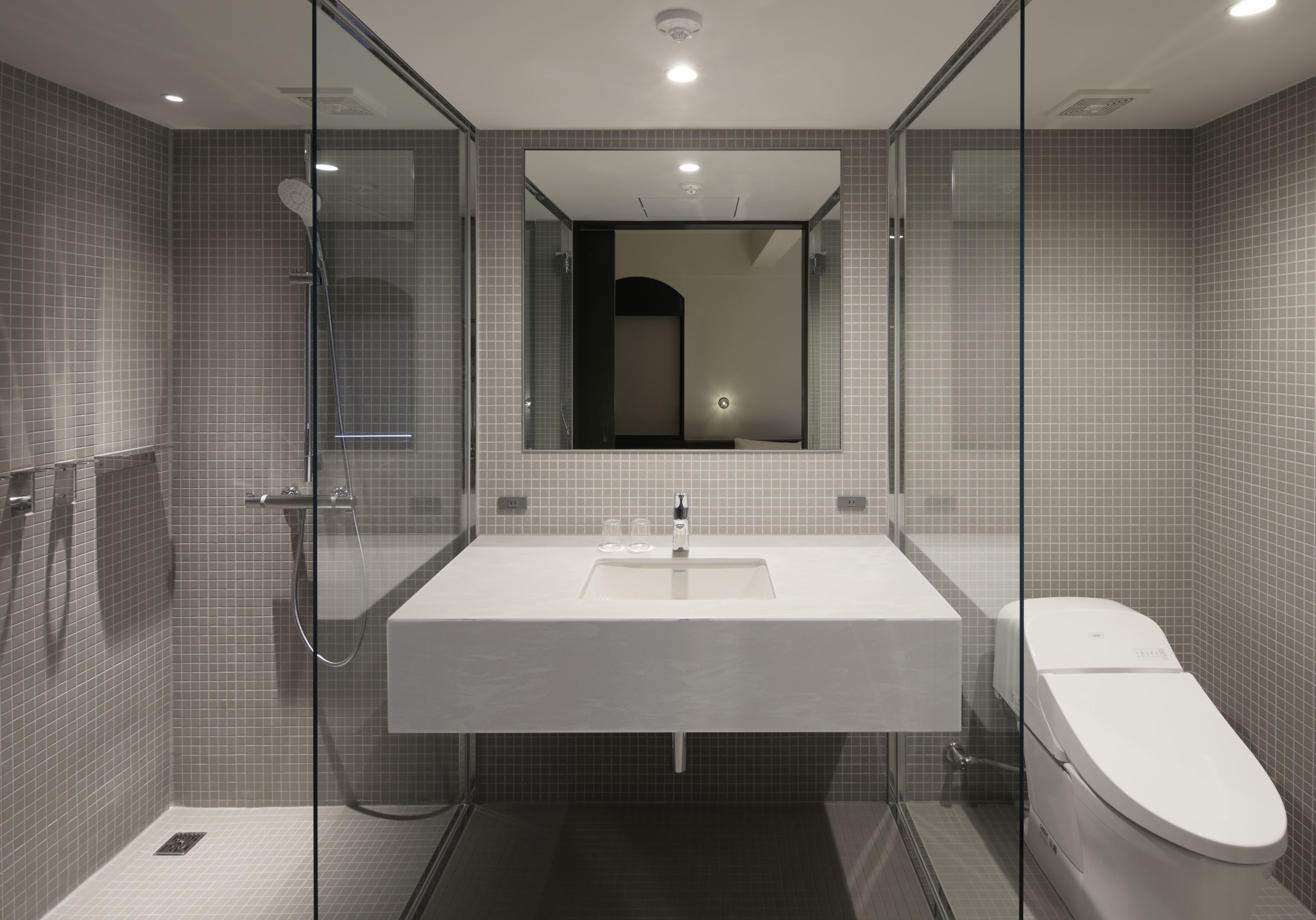 free toiletries, hair dryer, slippers, electronic bidet