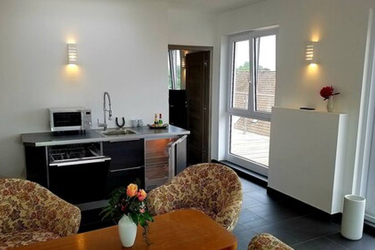 premium suite, 1 bedroom, microwave, city view (nord) | living room | 40-inch led tv with satellite channels, tv, pay films