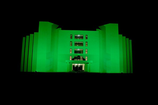 Front of property – evening/night