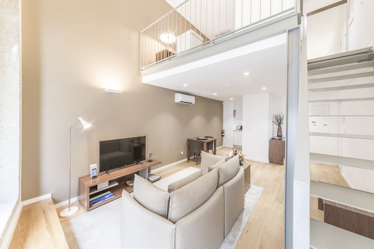 Standard Loft, 1 Bedroom, Pool Access, City View | Living area | Flat-screen TV
