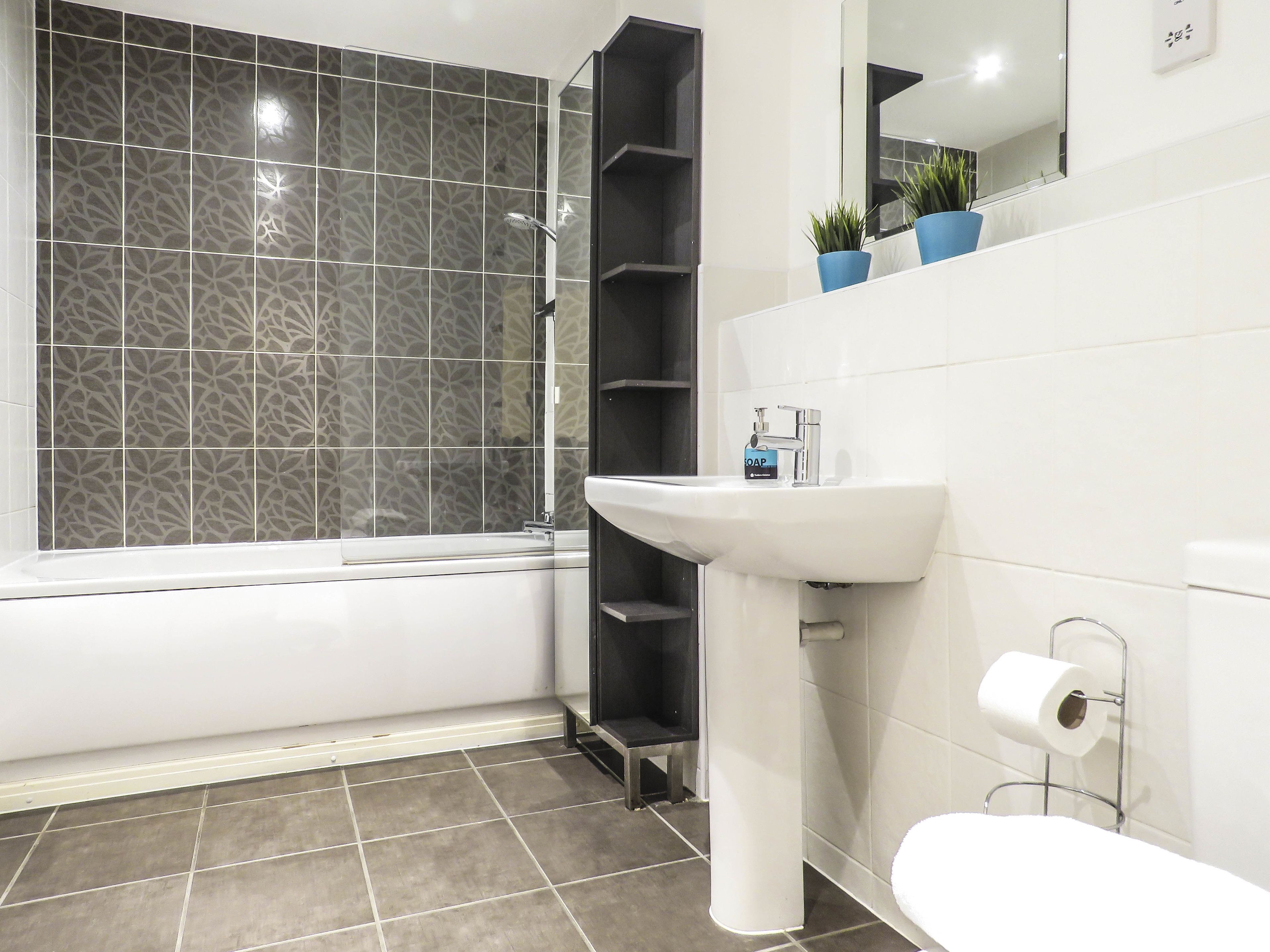 Business Apartment, 2 Bedrooms, Non Smoking | Bathroom | Free toiletries, hair dryer, towels, soap