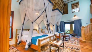 Cottage Premium, balkon, pemandangan danau | Didekorasi berbeda-beda dan dilengkapi dengan perabotan berbeda-beda