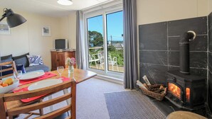 Fireplace - The Studio at Loe Beach (Truro)