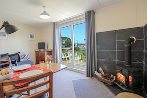 Fireplace - The Studio at Loe Beach (Truro)
