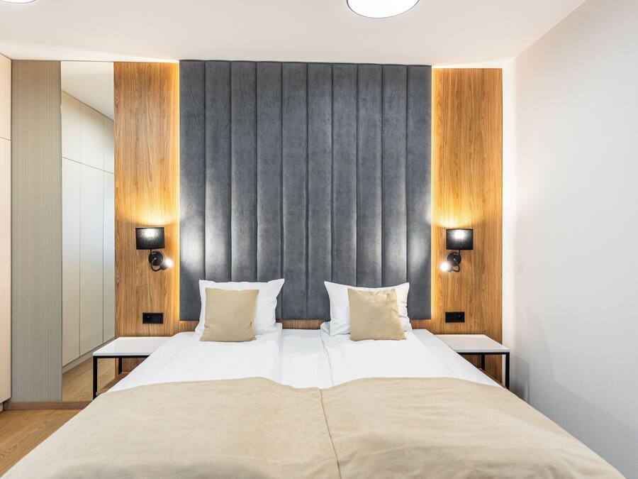 Estúdio | Roupas de cama premium, cofres nos quartos, quartos à prova de som