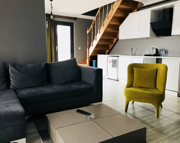 Dúplex | Zona de estar | Una televisión LCD