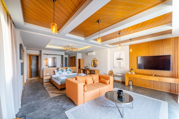 Kahden hengen häämatkahuone | 1 makuuhuone, ylelliset vuodevaatteet, minibaari, tallelokero huoneessa