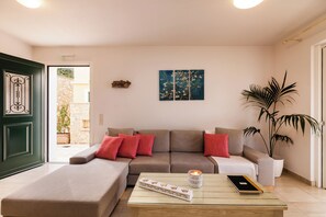Villa, 2 Bedrooms, Private Pool | Living area - Villas Muscallas by Konnect, 200m from the Beach. (Paxos)