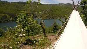 Tent (Tipi) | View from room - Camping du Lac (Pourcharesses)