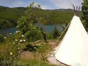 Tent (Tipi) | View from room - Camping du Lac (Pourcharesses)