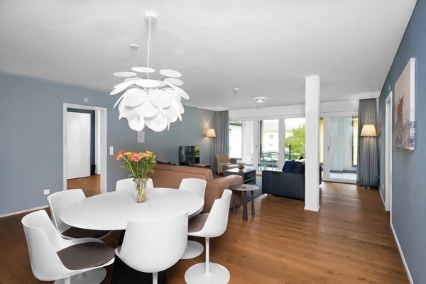 Luxury Apartment, 2 Bedrooms | Living area | Flat-screen TV, heated floors