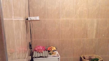 Basic Apartment, 3 Bedrooms, Smoking | Private kitchen | Full-size fridge, microwave, stovetop, electric kettle