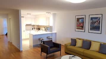 Appartement, 2 chambres, terrasse, vue lac (Apartment 7.3) | Coin séjour