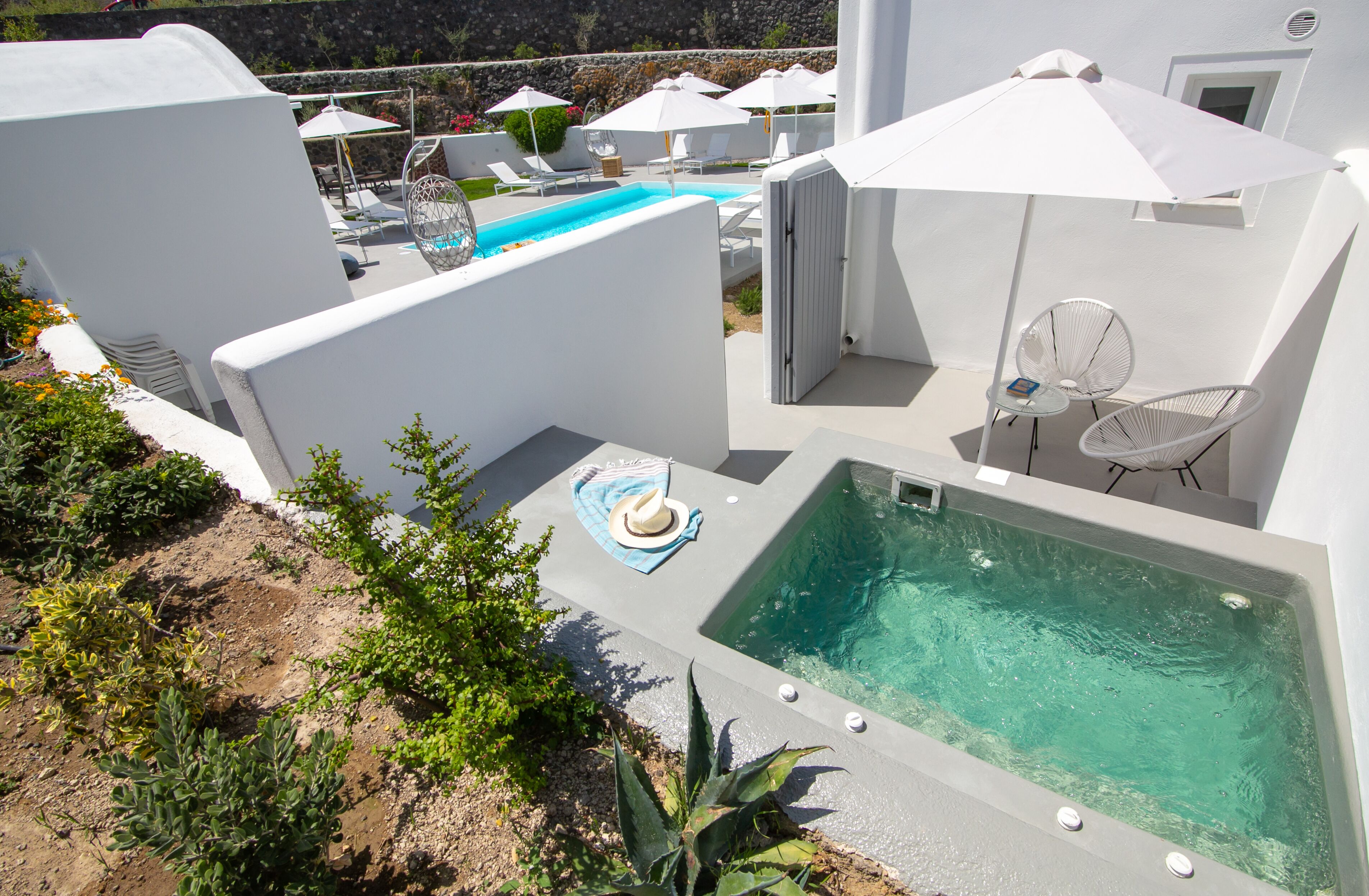 Superior Suite, Hot Tub, Garden View (Koloumpos) | Courtyard view
