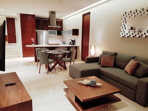 Apartment | Wohnbereich | Flachbildfernseher