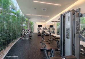 Gym - Caribbean Lifestyle 2BR steps from the beach by Happy Address (Playa del Carmen)