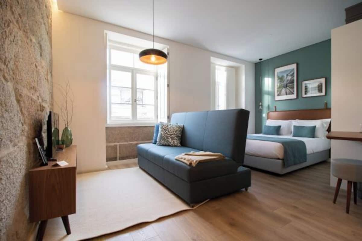 1 bedroom, blackout curtains, soundproofing, iron/ironing board