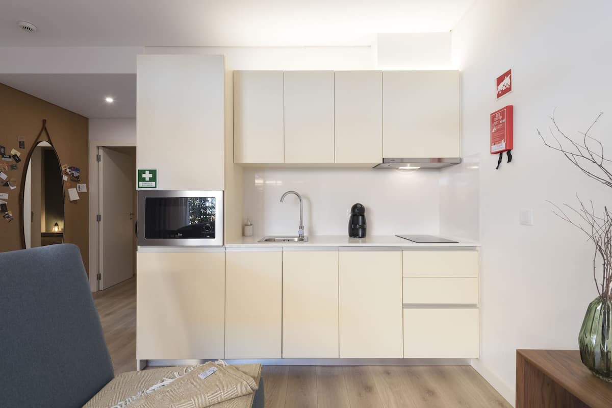 apartment, 1 bedroom, terrace (without elevator) | private kitchenette | mini-fridge, microwave, stovetop, espresso maker