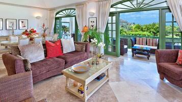 TV, DVD player, stereo