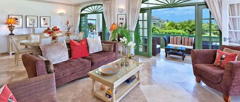 TV, DVD player, stereo