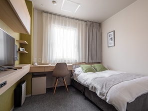Desk, free WiFi, bed sheets
