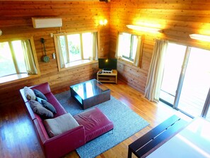 Cottage, Non Smoking, Ocean View | Living room | Flat-screen TV, DVD player - Private Beach House (Motobu)
