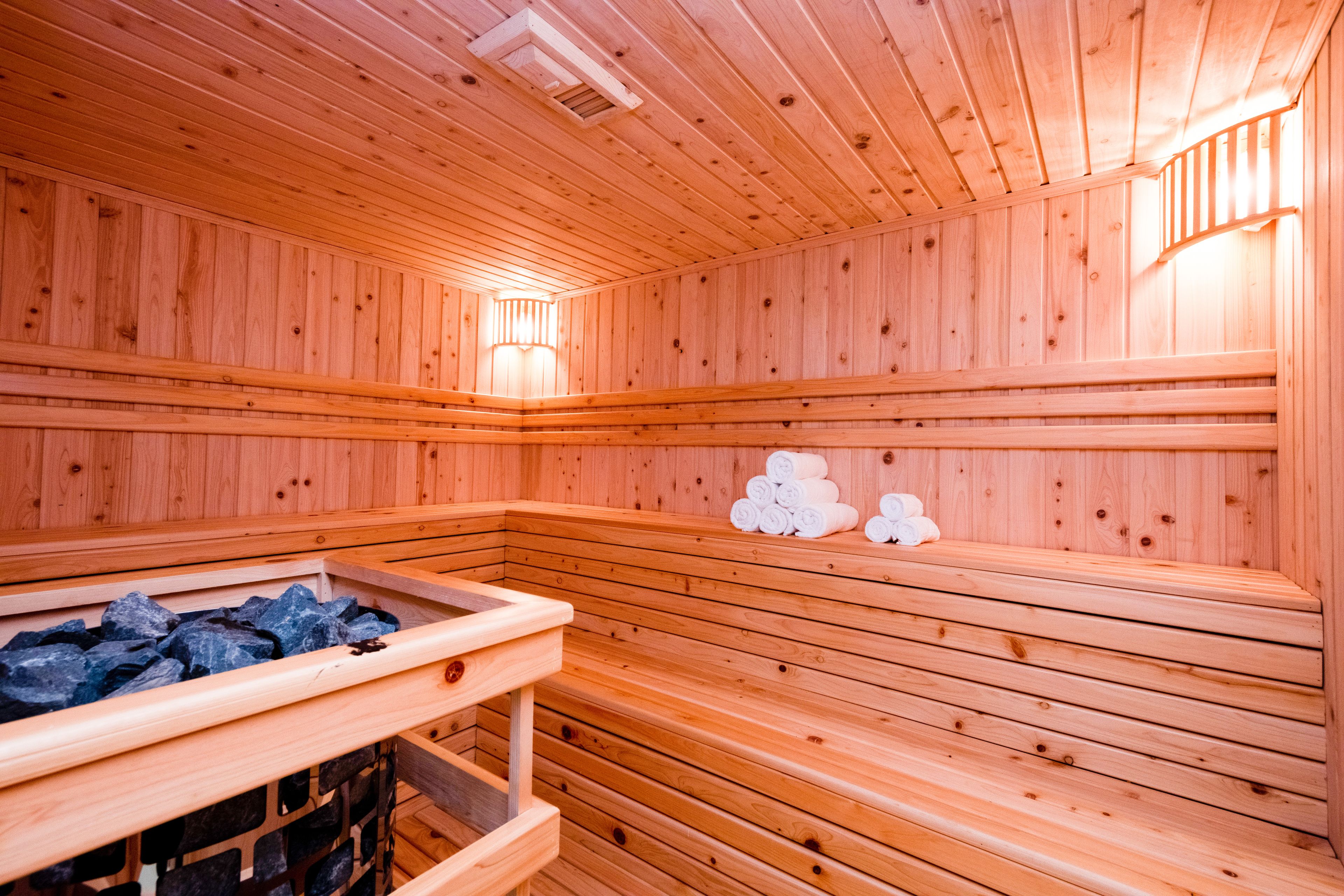 sauna, steam room