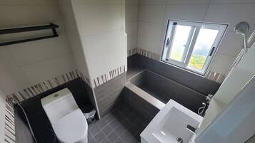 Standard Double Room, Mountain View | Bathroom | Shower, free toiletries, hair dryer, slippers
