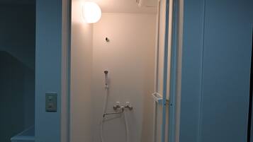 Hair dryer, slippers, towels