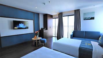 Minibar, in-room safe, desk, blackout curtains