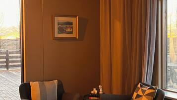 Skarð 2 - Vacation home | Living area | 29-inch flat-screen TV with digital channels, DVD player