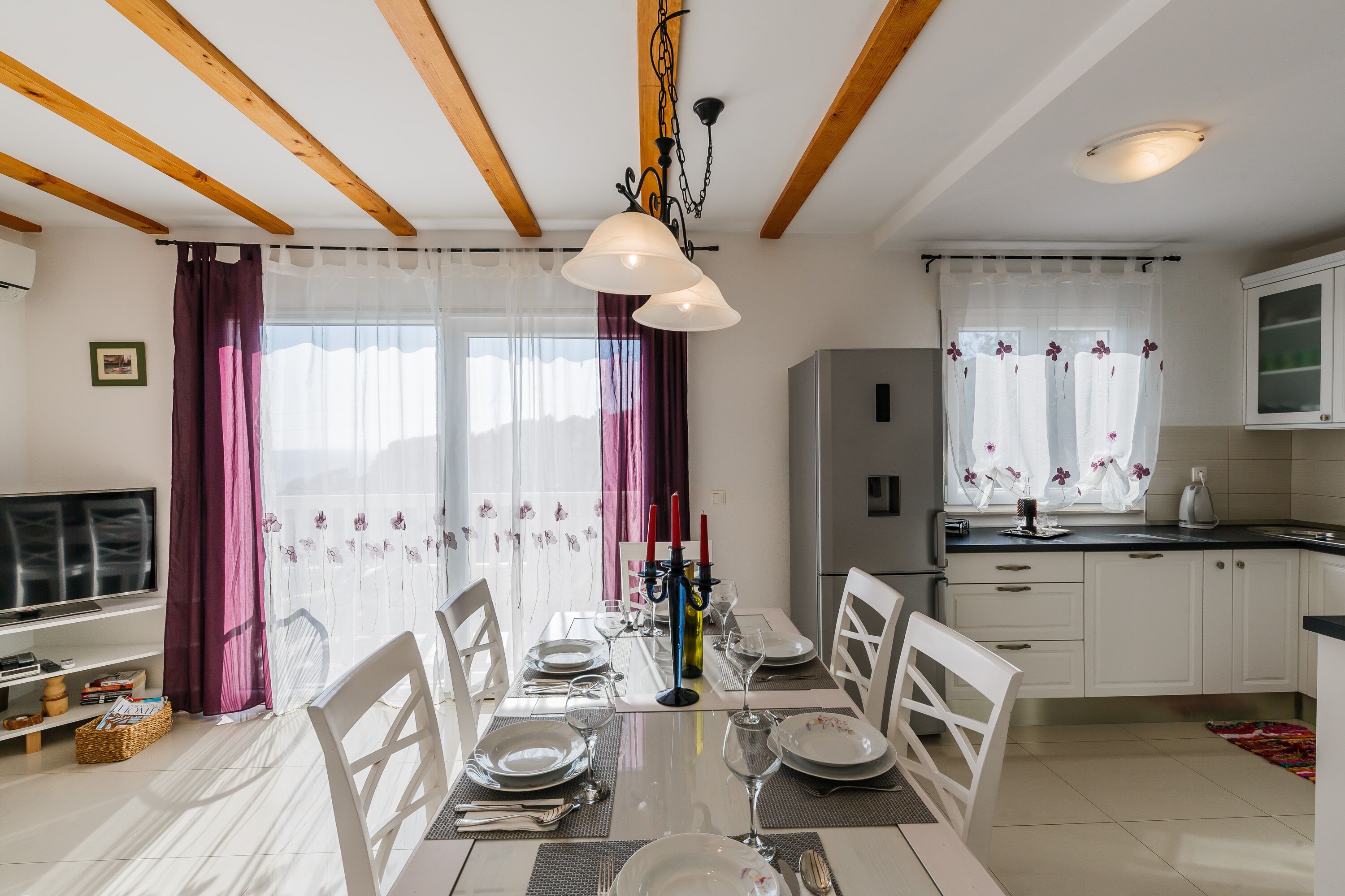 Villa, Sea View | Living room | 108-inch flat-screen TV with satellite channels, LCD TV, Netflix